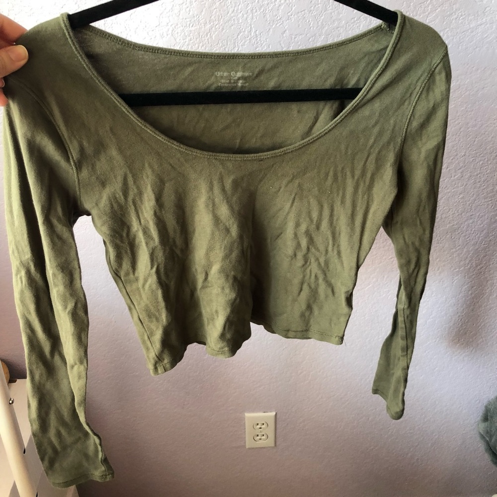 Urban Outfitters Green Crop Top